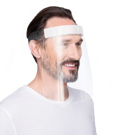 MAGNETOPLAN Gesichtsvisier rPET 25x32x75mm 1102501 weiss, transparent 5 Stück