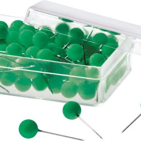 MAGNETOPLAN Pinwand-Nadeln 111165005 grün, 6x19mm 100 Stück