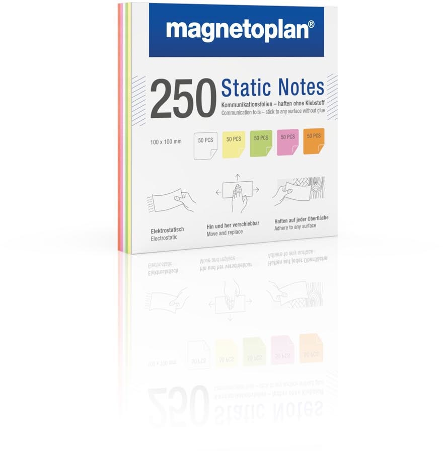 MAGNETOPLAN-11250110-4013695060897 MAGNETOPLAN Static Notes 100x100mm 11250110 ass. 250 Stück – Hochwertig & günstig bei ShopDeca
