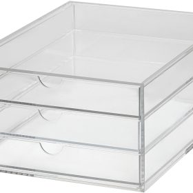 MAUL Schubladenbox Acryl A4 1950405 glasklar 3 Fächer