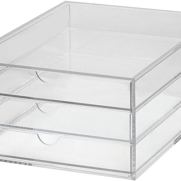 MAUL Schubladenbox Acryl A4 1950405 glasklar 3 Fächer
