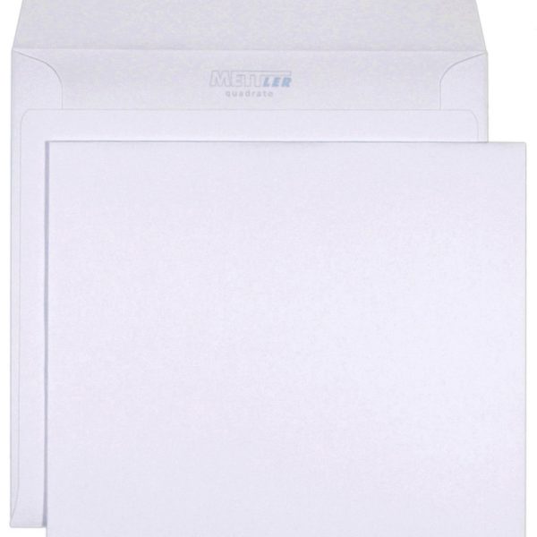 METTLER Couvert ohne Fenster 165x165mm 8066-165-165 120g, ultraweiss 500 Stk.