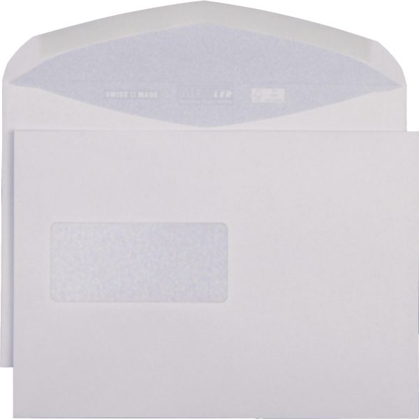 METTLER Couvert Fenster links C5 8255 100g, recycling weiss 500 Stk.