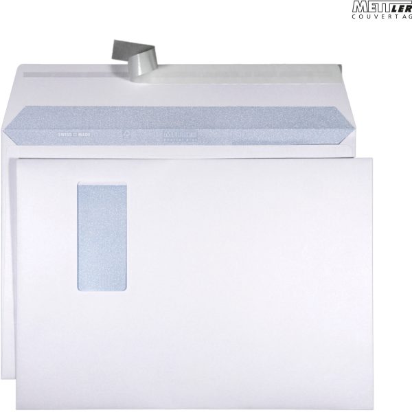 METTLER Couvert Fenster rechts C4 9064-LASER 120g, ultraweiss 250 Stk.