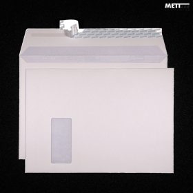 METTLER Couvert Fenster links C4 9245 120g, recycling weiss 250 Stk.