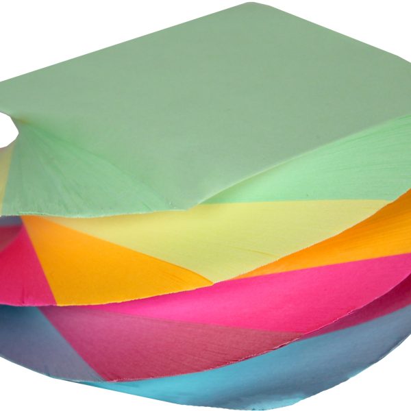 M&M Zettelbox Papier 86x86mm 69110300 farbig gedreht, 80g 600 Blatt