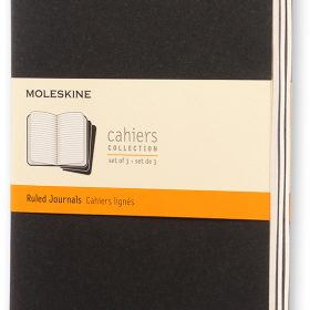 MOLESKINE Notizheft Cahier A5 495-6 liniert, schwarz 3 Stück