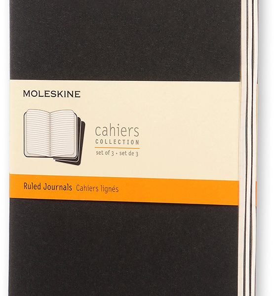 MOLESKINE Notizheft Cahier A5 495-6 liniert, schwarz 3 Stück