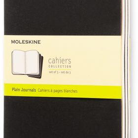 MOLESKINE Notizheft Cahier A5 497-0 blanko, schwarz 3 Stück