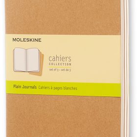MOLESKINE Notizheft Cahier A5 500-7 blanko, natur 3 Stück