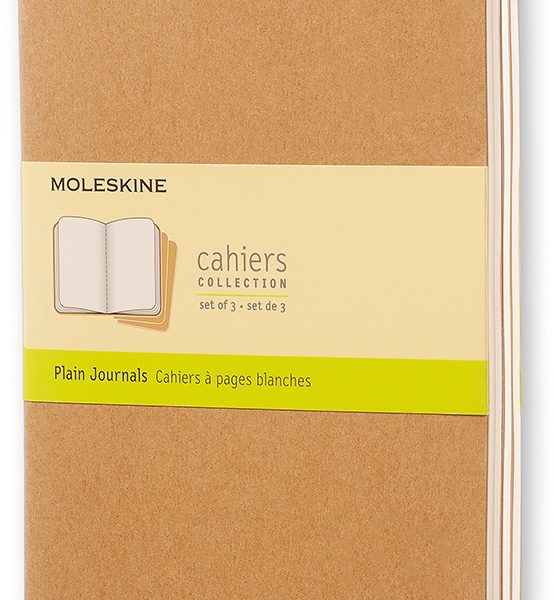 MOLESKINE Notizheft Cahier A5 500-7 blanko, natur 3 Stück