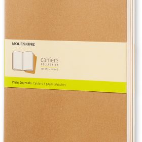 MOLESKINE Notizheft Cahier XL 25x19cm 506-9 blanko, natur 3 Stück