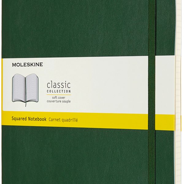MOLESKINE Notizbuch XL SC 25x19cm 600073 kariert, myrtengrün, 192 S.