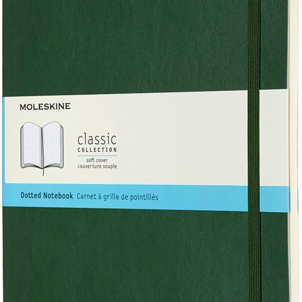 MOLESKINE Notizbuch XL SC 25x19cm 600080 gepunktet, myrtengrün, 192 S.