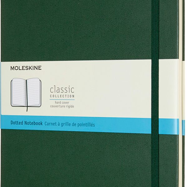 MOLESKINE Notizbuch XL HC 25x19cm 629131 gepunktet, myrtengrün, 192 S.