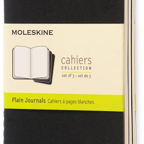MOLESKINE Notizheft Cahier A6 704918 blanko, schwarz 3 Stück