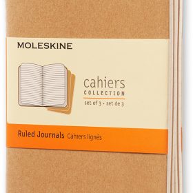 MOLESKINE Notizheft Cahier A6 704925 liniert, natur 3 Stück