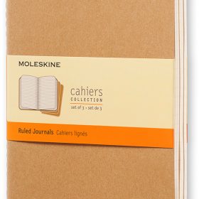 MOLESKINE Notizheft Cahier A5 704987 liniert, natur 3 Stück