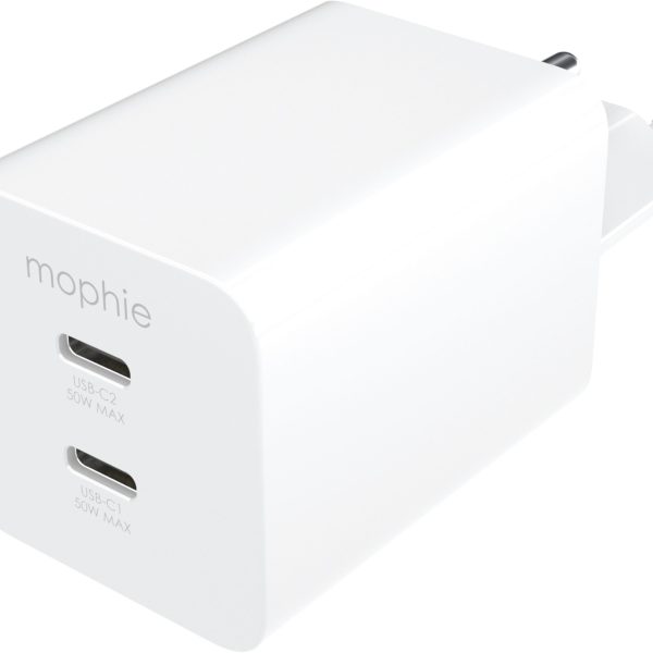 MOPHIE Essentials Power Adapter 409911854 Dual USB-C-50W, PD, White
