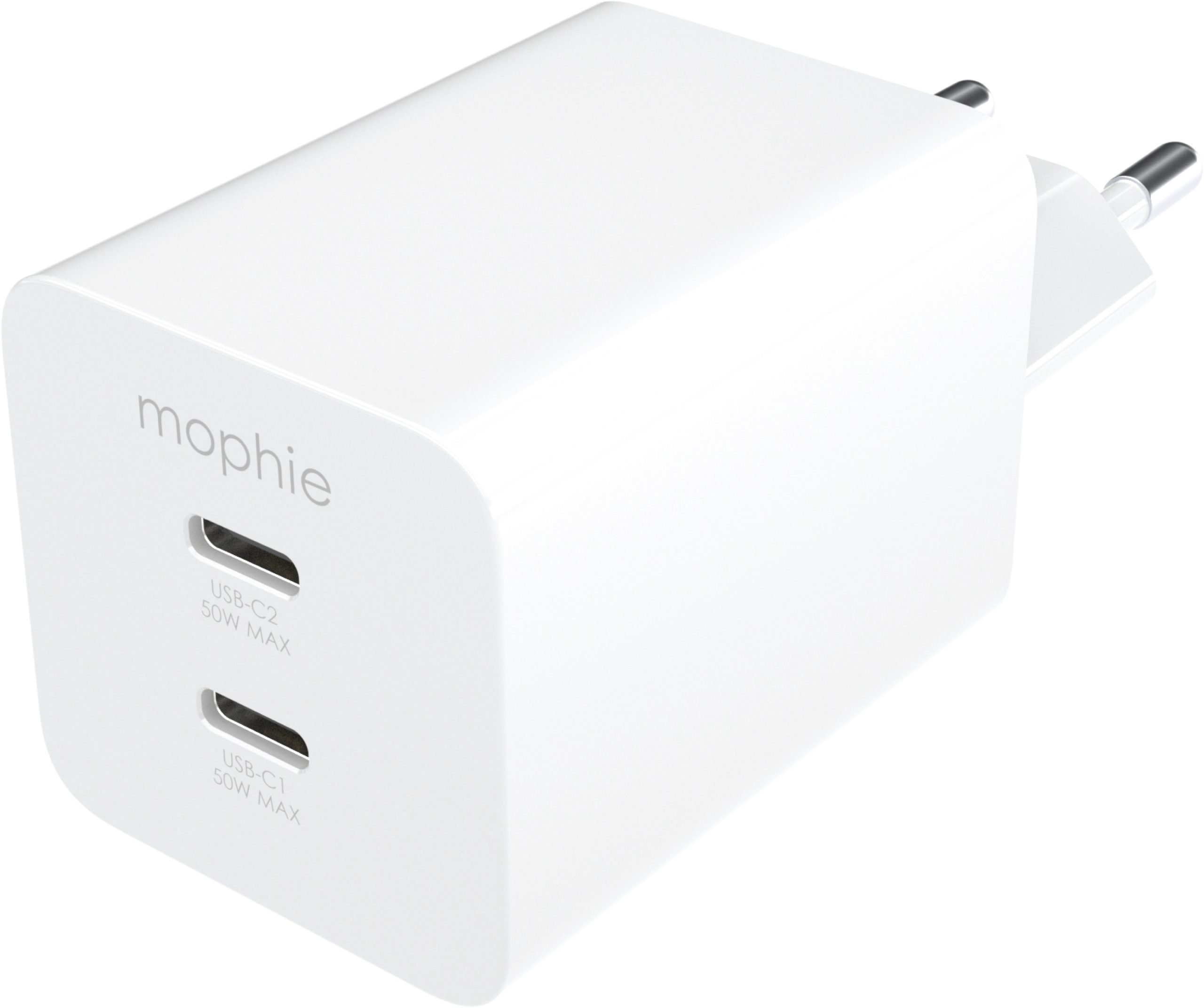 MOPHIE-409911854-0840056185661 MOPHIE Essentials Power Adapter 409911854 Dual USB-C-50W, PD, White – Hochwertig & günstig bei ShopDeca