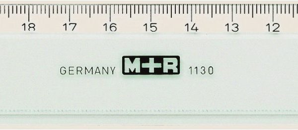 M+R Flachlineal 16cm 711160090 transparent