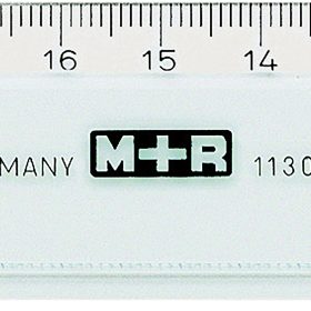 M+R Flachlineal 30cm 711300090 transparent, für Linkshänder