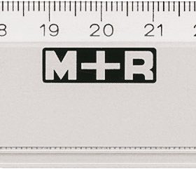 M+R Lineal,schmal 40cm 711400000 geprägte Skala Kunststoff
