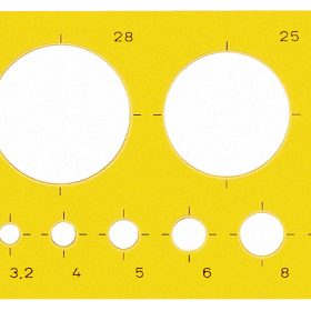 M+R Kreisschablone 1-32mm 785030670 gelb-transparent