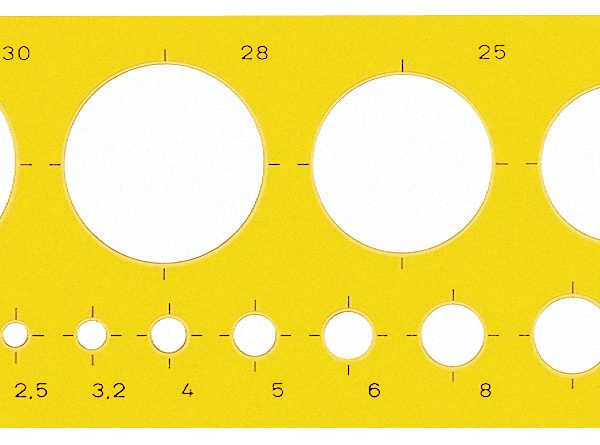 M+R Kreisschablone 1-32mm 785030670 gelb-transparent