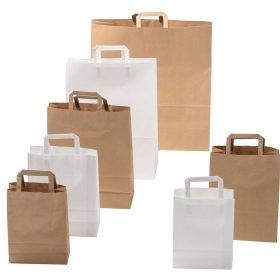 NEUTRAL Papiertragetasche Flachhenkel 715.0280.11 weiss 28x12x36cm, 350 Stück