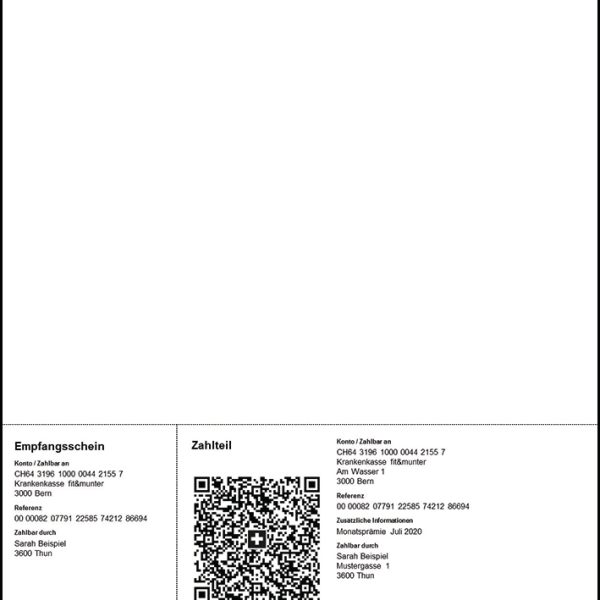 NEUTRAL Einzahlungsschein QR-Code A4 88315747 perforiert, 80g, 1000 Stück