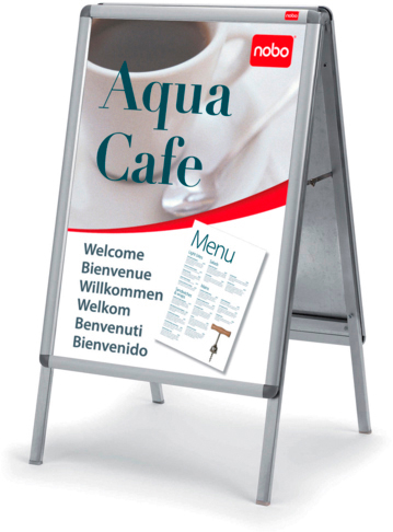 NOBO Plakatständer A0 1902204 903x75x1493mm silber