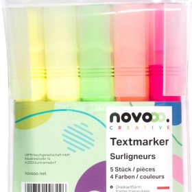 NOVOOO Textmarkerset 1mm 21122 assortiert 5 Stück