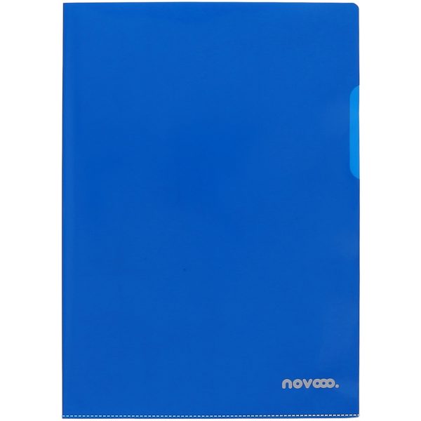 NOVOOO Pro Sichtmappen 120my A4 400197757 blau genarbt 100 Stück