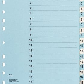 NOVOOO Kartonregister A4 40551 blau/beige 1-20