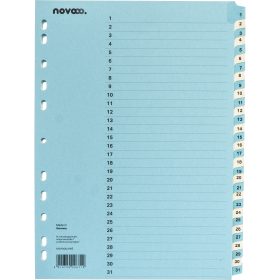 NOVOOO Kartonregister A4 40553 blau/beige 1-31