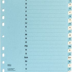 NOVOOO Kartonregister A4 40572 blau/beige A-Z 24-teilig