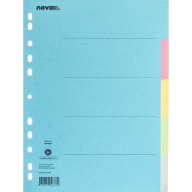 NOVOOO Kartonregister A4 40574 bunt 5-teilig