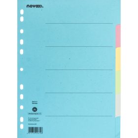 NOVOOO Kartonregister A4 40577 bunt 6-teilig