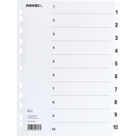 NOVOOO Kartonregister A4 40621 weiss 1-10