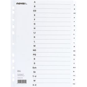 NOVOOO Kartonregister A4 40625 weiss A-Z 20-teilig