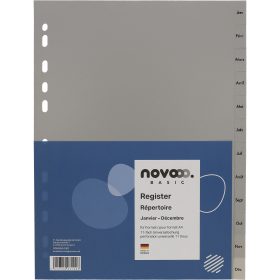 NOVOOO Register PP A4 40952 grau Jan-Déc FR
