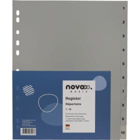 NOVOOO Register PP A4+ 40960 grau 1-10