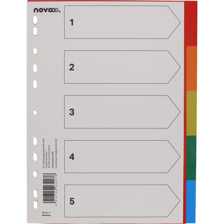 NOVOOO Register PP A4 40979 multicolor 5-teilig