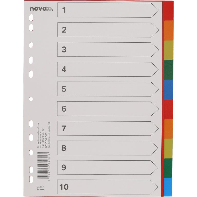 NOVOOO Register PP A4 40982 multicolor 10-teilig