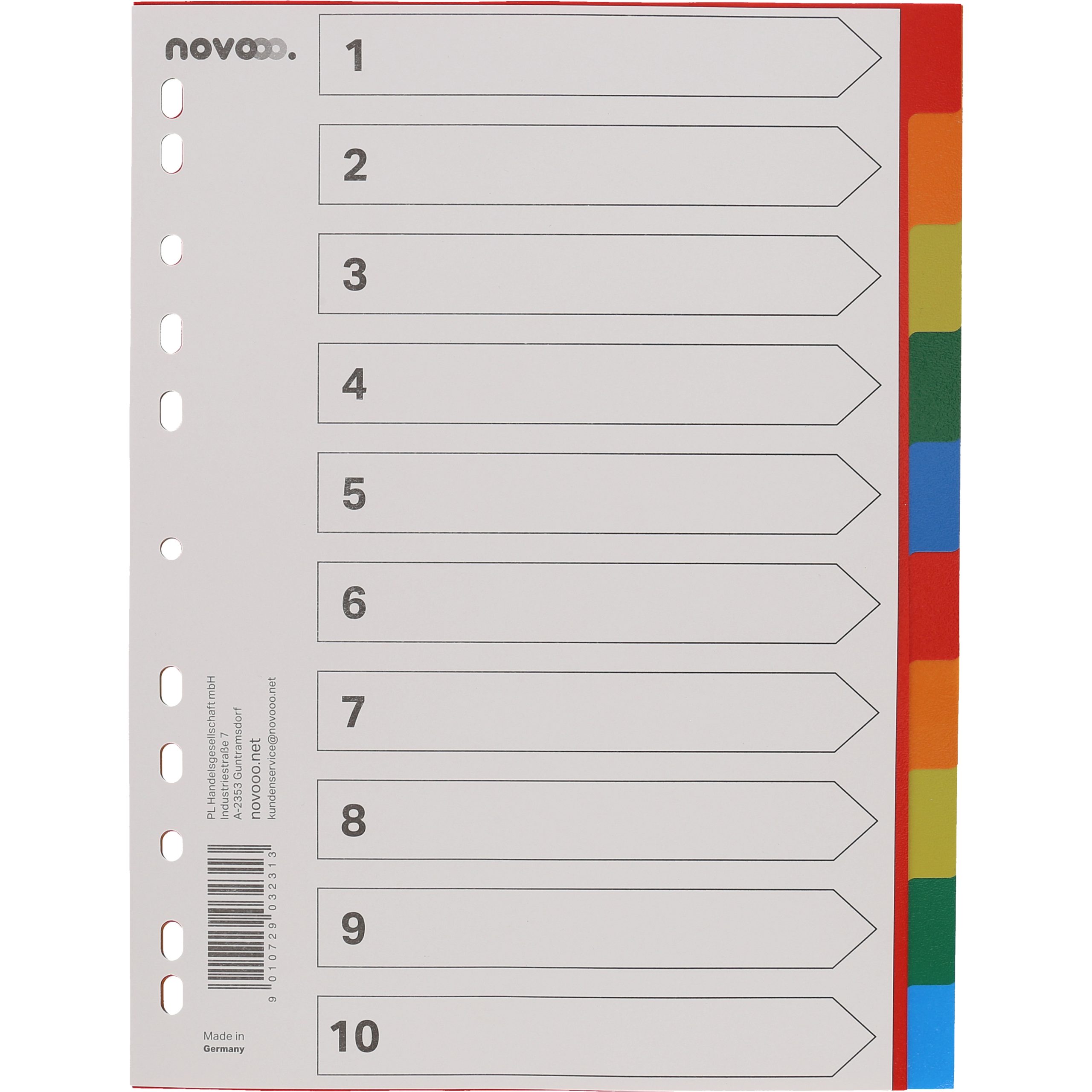 NOVOOO-40982-9010729032313 NOVOOO Register PP A4 40982 multicolor 10-teilig – Hochwertig & günstig bei ShopDeca