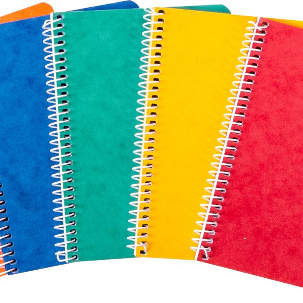 NOVOOO Spiralheft ass. 10.6×14.6cm 729778 kariert, 4mm, 70g 48 Blatt