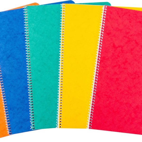 NOVOOO Spiralheft ass. A4 729787 liniert, 9mm, 80g 72 Blatt