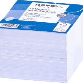 NOVOOO Zettelbox Papier 98x98mm 731144 weiss, 80g 700 Blatt