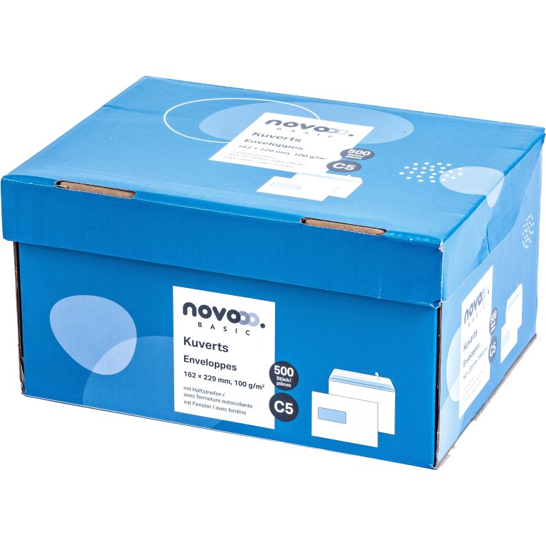 NOVOOO Couvert m/Fenster links C5 731519 100g, weiss 500 Stück